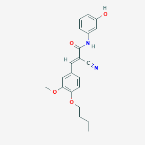 (2E)-3-(4-butoxy-3-methoxyphenyl)-2-cyano-N-(3-hydroxyphenyl)prop-2-enamide