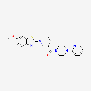 (1-(6-Methoxybenzo[d]thiazol-2-yl)piperidin-3-yl)(4-(pyridin-2-yl)piperazin-1-yl)methanone