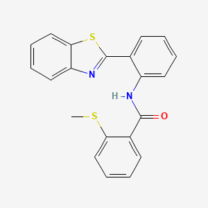 molecular formula C21H16N2OS2 B2659740 N-(2-(benzo[d]thiazol-2-yl)phenyl)-2-(methylthio)benzamide CAS No. 896025-98-2