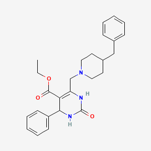 Ethyl 6-[(4-benzylpiperidin-1-yl)methyl]-2-oxo-4-phenyl-1,2,3,4-tetrahydropyrimidine-5-carboxylate