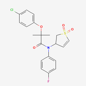 2-(4-chlorophenoxy)-N-(1,1-dioxido-2,3-dihydrothiophen-3-yl)-N-(4-fluorophenyl)-2-methylpropanamide