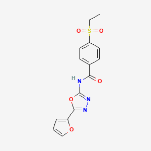 4-ethylsulfonyl-N-[5-(furan-2-yl)-1,3,4-oxadiazol-2-yl]benzamide