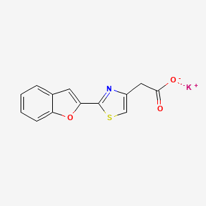 molecular formula C13H8KNO3S B2659747 Potassium 2-[2-(1-benzofuran-2-yl)-1,3-thiazol-4-yl]acetate CAS No. 2171992-19-9