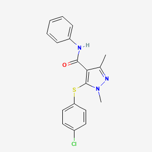 5-[(4-chlorophenyl)sulfanyl]-1,3-dimethyl-N-phenyl-1H-pyrazole-4-carboxamide