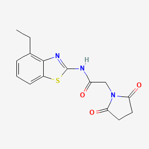 molecular formula C15H15N3O3S B2659754 2-(2,5-dioxopyrrolidin-1-yl)-N-(4-ethylbenzo[d]thiazol-2-yl)acetamide CAS No. 892851-36-4