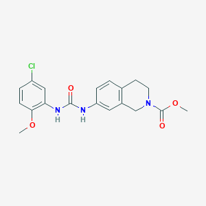 molecular formula C19H20ClN3O4 B2659757 methyl 7-(3-(5-chloro-2-methoxyphenyl)ureido)-3,4-dihydroisoquinoline-2(1H)-carboxylate CAS No. 1448135-08-7