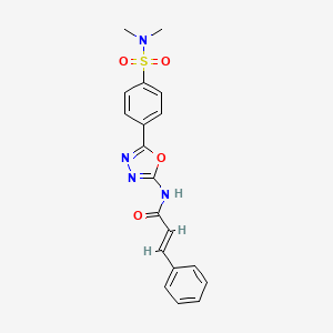 N-(5-(4-(N,N-dimethylsulfamoyl)phenyl)-1,3,4-oxadiazol-2-yl)cinnamamide
