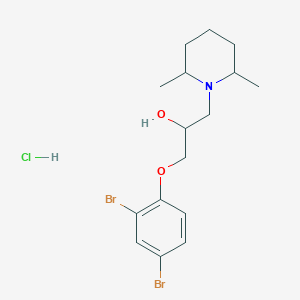 1-(2,4-Dibromophenoxy)-3-(2,6-dimethylpiperidin-1-yl)propan-2-ol hydrochloride