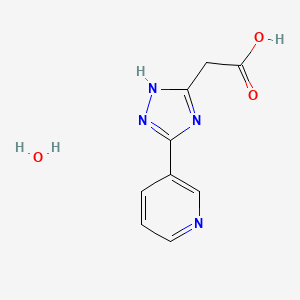 2-(3-(Pyridin-3-yl)-1H-1,2,4-triazol-5-yl)acetic acid hydrate