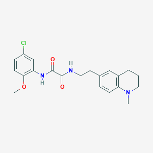 molecular formula C21H24ClN3O3 B2659773 N'-(5-chloro-2-methoxyphenyl)-N-[2-(1-methyl-1,2,3,4-tetrahydroquinolin-6-yl)ethyl]ethanediamide CAS No. 946363-31-1
