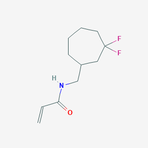 molecular formula C11H17F2NO B2659797 N-[(3,3-Difluorocycloheptyl)methyl]prop-2-enamide CAS No. 2224473-52-1