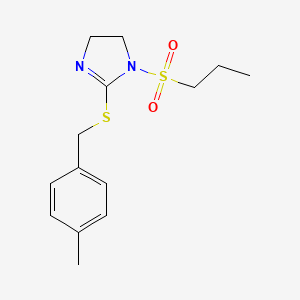 2-[(4-Methylphenyl)methylsulfanyl]-1-propylsulfonyl-4,5-dihydroimidazole