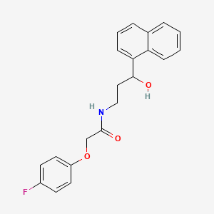 molecular formula C21H20FNO3 B2659861 2-(4-FLUOROPHENOXY)-N-[3-HYDROXY-3-(NAPHTHALEN-1-YL)PROPYL]ACETAMIDE CAS No. 1421464-50-7