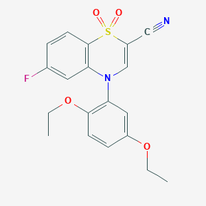 molecular formula C19H17FN2O4S B2659877 N-{[5-(azepan-1-ylsulfonyl)-2-thienyl]methyl}-3-methylthiophene-2-carboxamide CAS No. 1207002-28-5