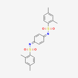 molecular formula C22H22N2O4S2 B2659952 N-{4-[(2,4-dimethylbenzenesulfonyl)imino]cyclohexa-2,5-dien-1-ylidene}-2,4-dimethylbenzene-1-sulfonamide CAS No. 331972-44-2