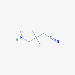 molecular formula C6H12N2 B2659953 4-Amino-3,3-dimethylbutanenitrile CAS No. 1074021-90-1