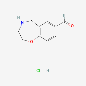 2,3,4,5-Tetrahydro-1,4-benzoxazepine-7-carbaldehyde hydrochloride