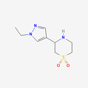 3-(1-Ethylpyrazol-4-yl)-1,4-thiazinane 1,1-dioxide