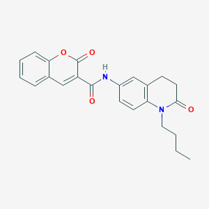 molecular formula C23H22N2O4 B2660088 N-(1-butyl-2-oxo-1,2,3,4-tetrahydroquinolin-6-yl)-2-oxo-2H-chromene-3-carboxamide CAS No. 941991-40-8