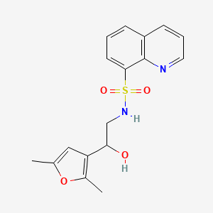 molecular formula C17H18N2O4S B2660107 N-[2-(2,5-dimethylfuran-3-yl)-2-hydroxyethyl]quinoline-8-sulfonamide CAS No. 2309344-74-7