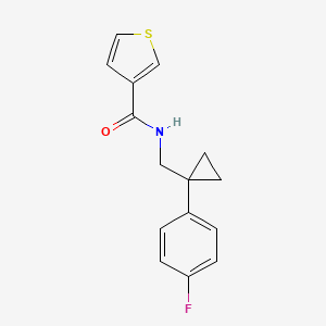 N-((1-(4-fluorophenyl)cyclopropyl)methyl)thiophene-3-carboxamide