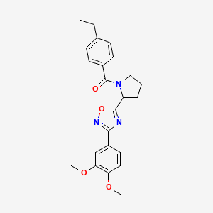 3-(3,4-Dimethoxyphenyl)-5-[1-(4-ethylbenzoyl)pyrrolidin-2-yl]-1,2,4-oxadiazole