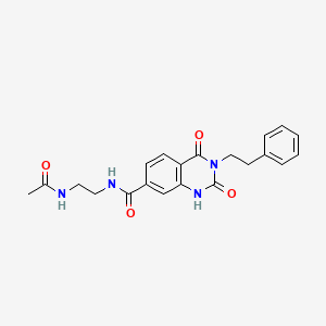 N-(2-acetamidoethyl)-2,4-dioxo-3-phenethyl-1,2,3,4-tetrahydroquinazoline-7-carboxamide