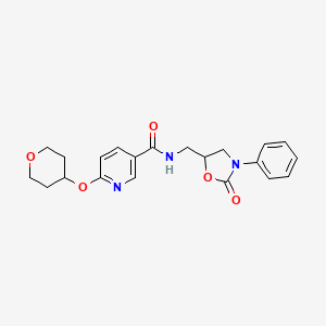 N-((2-oxo-3-phenyloxazolidin-5-yl)methyl)-6-((tetrahydro-2H-pyran-4-yl)oxy)nicotinamide