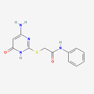 2-((4-amino-6-hydroxypyrimidin-2-yl)thio)-N-phenylacetamide