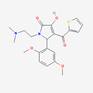 B2660145 5-(2,5-dimethoxyphenyl)-1-(2-(dimethylamino)ethyl)-3-hydroxy-4-(thiophene-2-carbonyl)-1H-pyrrol-2(5H)-one CAS No. 636991-52-1