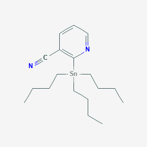 molecular formula C18H30N2Sn B2660165 2-Tributylstannylpyridine-3-carbonitrile CAS No. 1443543-18-7