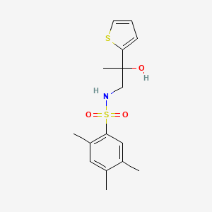 N-(2-hydroxy-2-(thiophen-2-yl)propyl)-2,4,5-trimethylbenzenesulfonamide