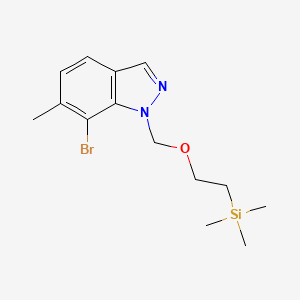 7-Bromo-6-methyl-1-((2-(trimethylsilyl)ethoxy)methyl)-1H-indazole