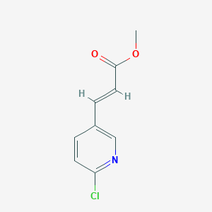 molecular formula C9H8ClNO2 B2660203 (E)-Methyl 3-(6-chloropyridin-3-yl)acrylate CAS No. 188524-63-2