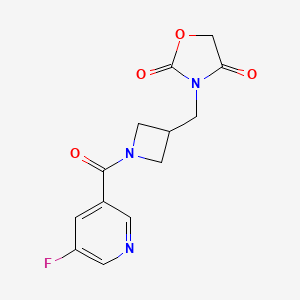 3-((1-(5-Fluoronicotinoyl)azetidin-3-yl)methyl)oxazolidine-2,4-dione