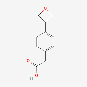 molecular formula C11H12O3 B2660235 2-(4-(Oxetan-3-yl)phenyl)acetic acid CAS No. 1547059-04-0