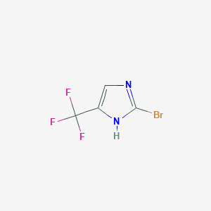 molecular formula C4H2BrF3N2 B2660245 2-bromo-5-(trifluoromethyl)-1H-imidazole CAS No. 219535-00-9