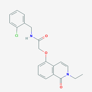N-(2-chlorobenzyl)-2-((2-ethyl-1-oxo-1,2-dihydroisoquinolin-5-yl)oxy)acetamide