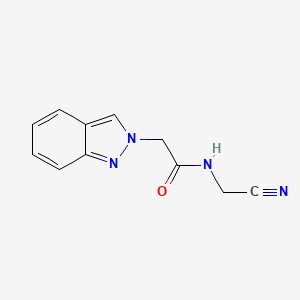 molecular formula C11H10N4O B2660256 N-(Cyanomethyl)-2-indazol-2-ylacetamide CAS No. 2249059-44-5