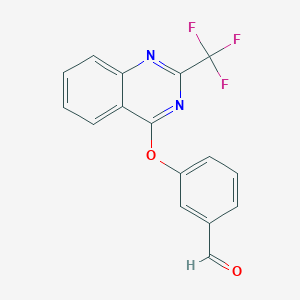 3-[2-(Trifluoromethyl)quinazolin-4-yl]oxybenzaldehyde