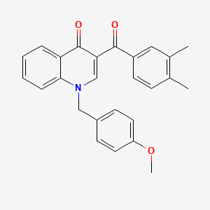 3-(3,4-Dimethylbenzoyl)-1-[(4-methoxyphenyl)methyl]-1,4-dihydroquinolin-4-one