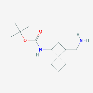 molecular formula C13H24N2O2 B2660291 tert-butylN-[3-(aminomethyl)spiro[3.3]heptan-1-yl]carbamate CAS No. 2383680-32-6
