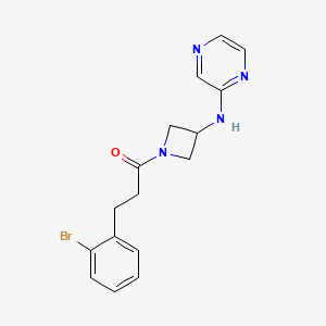 3-(2-Bromophenyl)-1-(3-(pyrazin-2-ylamino)azetidin-1-yl)propan-1-one