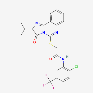 N-[2-chloro-5-(trifluoromethyl)phenyl]-2-[(2-isopropyl-3-oxo-2,3-dihydroimidazo[1,2-c]quinazolin-5-yl)thio]acetamide