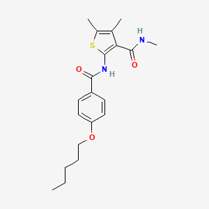 N,4,5-trimethyl-2-(4-(pentyloxy)benzamido)thiophene-3-carboxamide