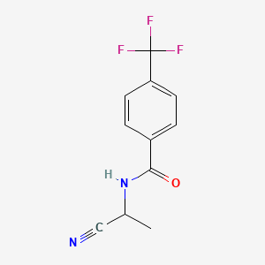 molecular formula C11H9F3N2O B2660386 N-(1-cyanoethyl)-4-(trifluoromethyl)benzamide CAS No. 1241121-52-7