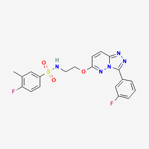 4-fluoro-N-(2-((3-(3-fluorophenyl)-[1,2,4]triazolo[4,3-b]pyridazin-6-yl)oxy)ethyl)-3-methylbenzenesulfonamide