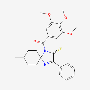 8-Methyl-3-phenyl-1-(3,4,5-trimethoxybenzoyl)-1,4-diazaspiro[4.5]dec-3-ene-2-thione