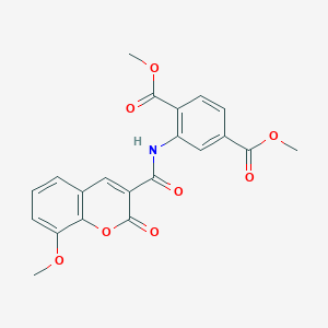 dimethyl 2-{[(8-methoxy-2-oxo-2H-chromen-3-yl)carbonyl]amino}terephthalate