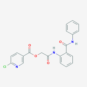 [2-Oxo-2-[2-(phenylcarbamoyl)anilino]ethyl] 6-chloropyridine-3-carboxylate